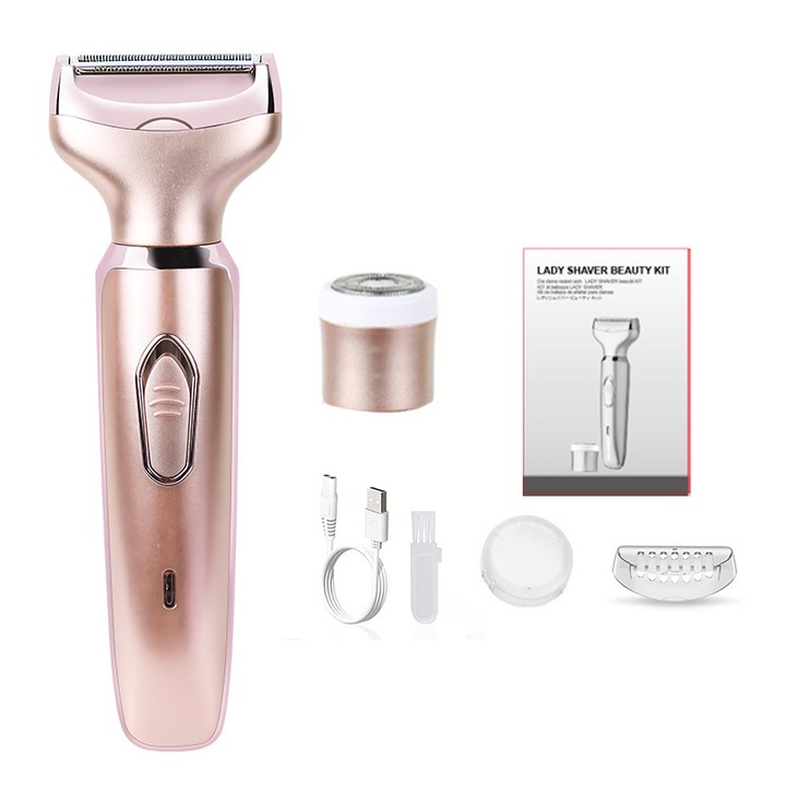 Epilator pentru femei 2-in-1 multifunctional, lavabil, reincarcabil