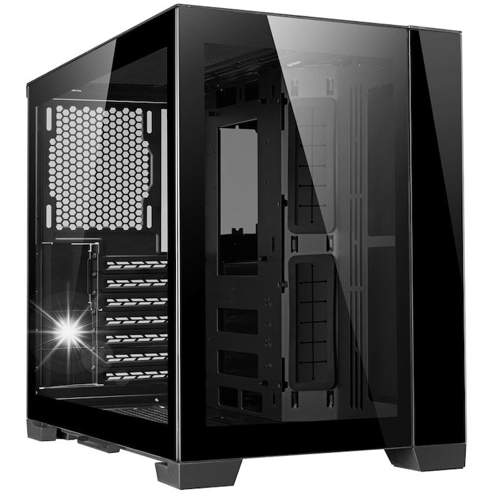 Carcasa Midi Tower, Cooler Master, MB520, iluminare RGB, alb, 210x502x498mm