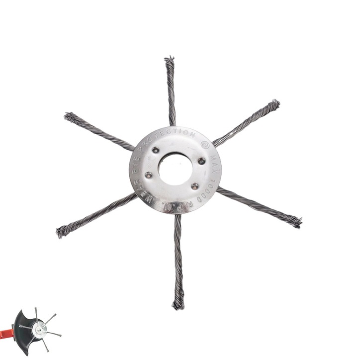 Cap de taiere cu fir din otel 7", consumabile masini de gradinarit, usor de instalat