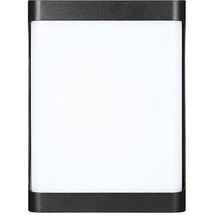 LED външен аплик, 12 W, 900 lm, неутрална светлина, 4000K, черен, IP 65, модерен, 20 x 16 x 6 см