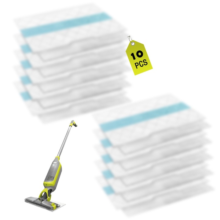 Set 10 rezerve de unica folosinta pentru aspirator si mop Shark VACMOP VM200 VM250 VM252