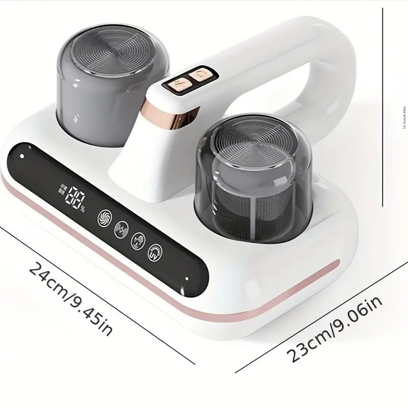 Aspirator anti-acarieni Juksun, 4-in-1, filtru HEPA 99.97%, alb, 15x23cm
