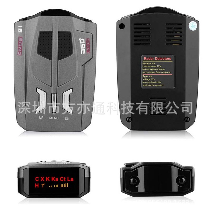 Detector radar auto, 360 grade, sistem de avertizare, GPS integrat, afisaj LED