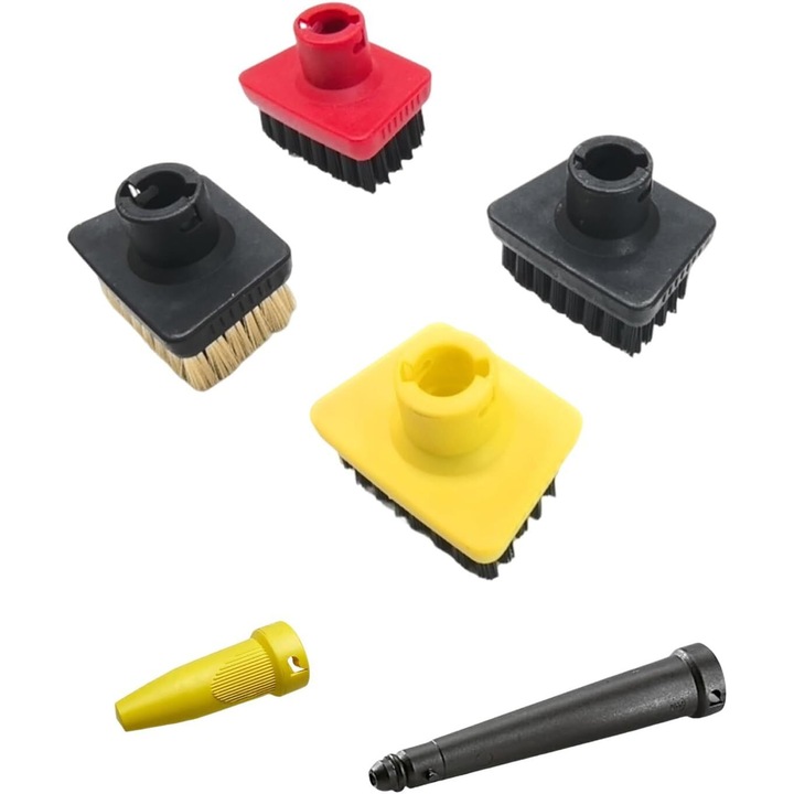Set 6 duze si perii pentru aspirator cu aburi Karcher SC1 SC2 SC3 SC4 SC5
