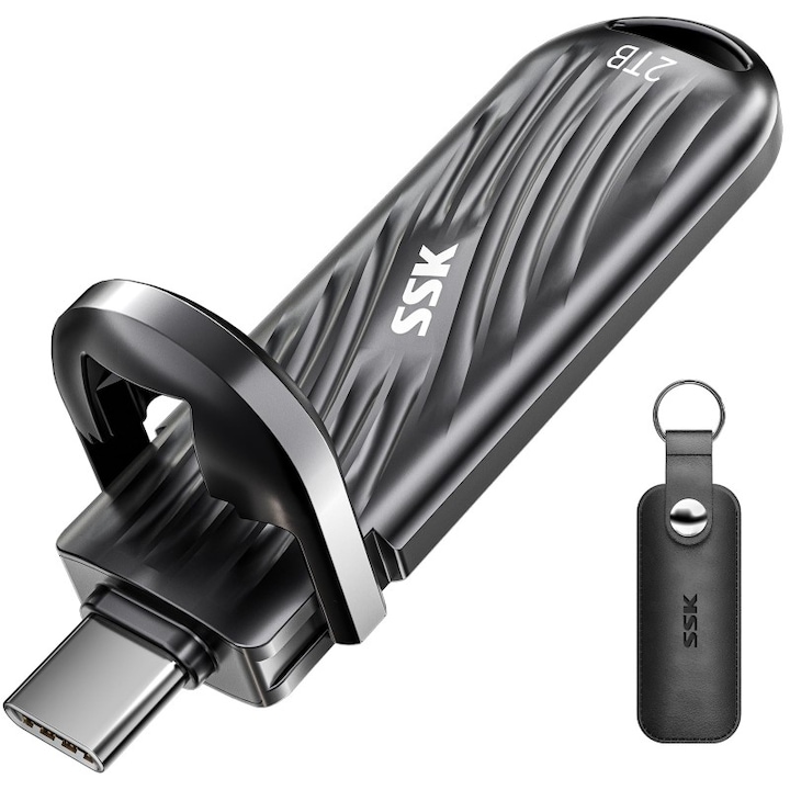 SSK SD320 2TB Extern SSD USB C Drive- Up to 2000MB/s Portabil SSD Stick