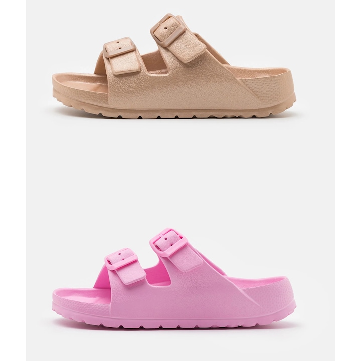 Papuci copii, Cotton On, set 2 perechi, auriu roz, Auriu/Roz