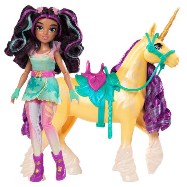 Unikornis baba szett, Unicorn Academy, Spin Master, Lala Ava és Jednorocel Leaf, 27x24cm