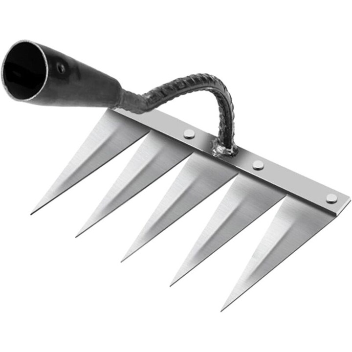 Grebla de gradina din otel carbon, utilizare pentru dezgropare si nivelare, 30x15cm