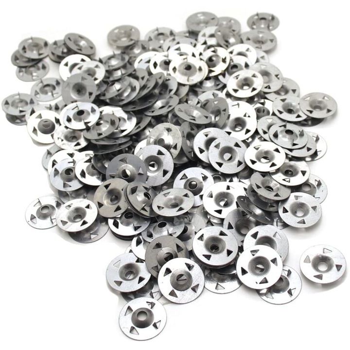 Set 200 saibe cu 4 brate pentru gips-carton extrudat, argintiu