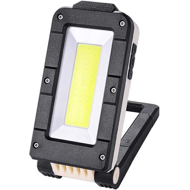 Proiector LED, lampa de lucru reincarcabila, lampa portabila de camping cu LED, lampa de lucru reglabila la 180°, port USB