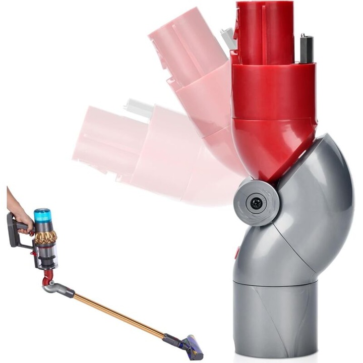 Adaptor flexibil cu eliberare rapida pentru aspiratoarele Dyson V7 V8 V10 V11 V15 – Acces facil sub mobilier – Rotatie multi-unghiulara la 180°