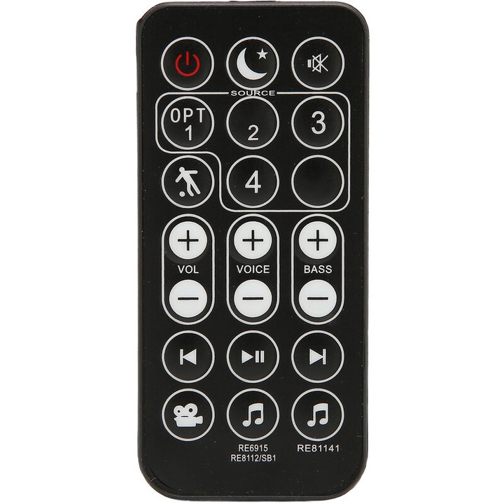 Резервно дистанционно управление RE6915 за саундбар система Polk, ABS материал, лесна работа, без включена батерия