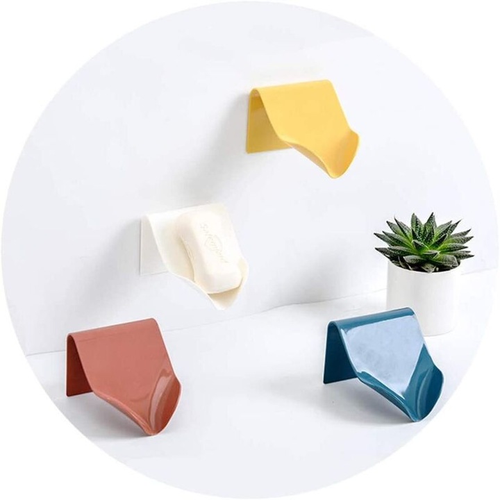 Savoniera drenabila pentru dus, baie, cada si chiuveta de bucatarie, suport adeziv de perete pentru sapun, suport multifunctional pentru telefon