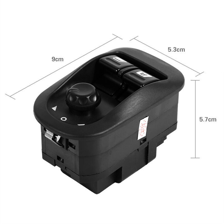 Elektromos ablakemelő és tükörkapcsoló, Kompatibilis Peugeot/Citroen 206