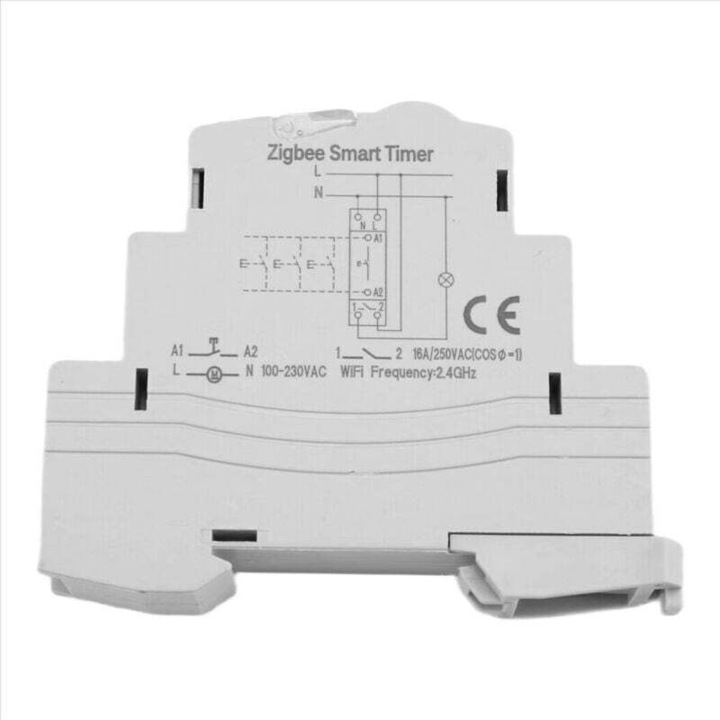 Releu Tuya Smart Life ZigBee sina DIN 1P, Contact uscat, Control prin aplicatie