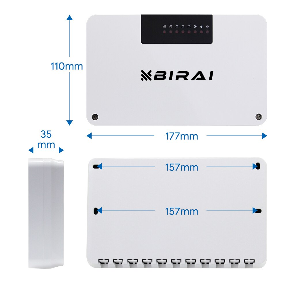 BIRAI SmartHeat Hub Централен безжичен RF за стаен термостат, WiFi ...