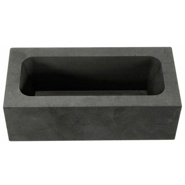 Matrita grafit pentru turnare metale, 55x37x20 mm, Capacitate 150 g aur / 80 g argint