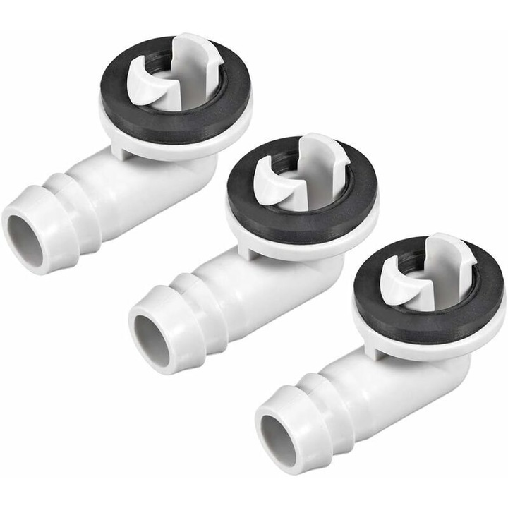 Set 3 conectoare cot pentru aer conditionat, 15 mm, plastic