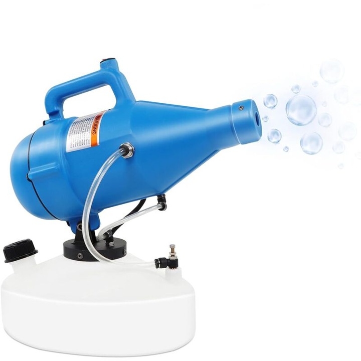 Pulverizator electric portabil ULV de 4,5L, Atomizor dezinfectant de 1400W cu raza de actiune de 8-10 metri pentru casa, birou si gradina in aer liber