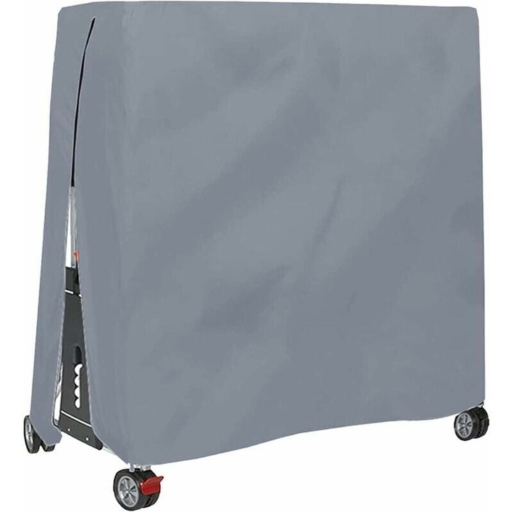Husa de protectie pentru masa de ping pong, 420D Oxford, impermeabila, dimensiuni pana la 165x70x185 cm, cu fermoar si snur ajustabil