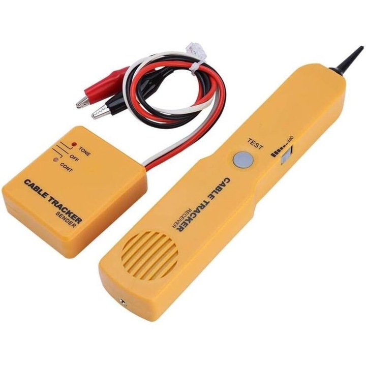 Dispozitiv de control al retelei de urmarire a cablurilor, detector si cautator de cabluri de retea RJ11