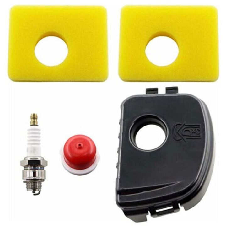 Filtru de aer pentru motoare Briggs & Stratton 300e 450e 550e, set cu capac filtru, bujie, primer