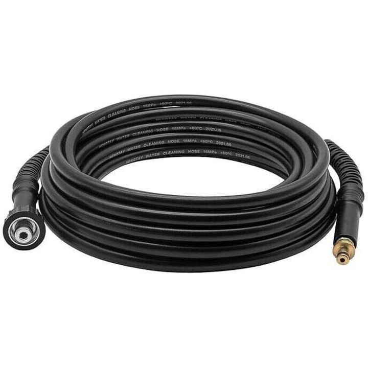 Hose de inlocuire pentru aparat de spalat cu presiune Karcher K2, 6m, M22, rezistent la ulei, negru