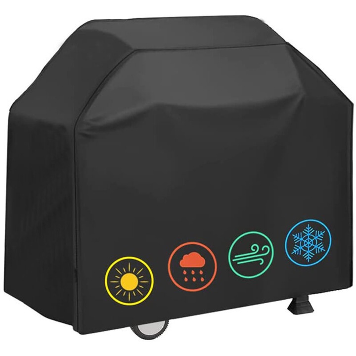 Husa pentru gratar, 210D Oxford, impermeabila si rezistenta la UV, 147x61x117cm, cu buzunar de depozitare