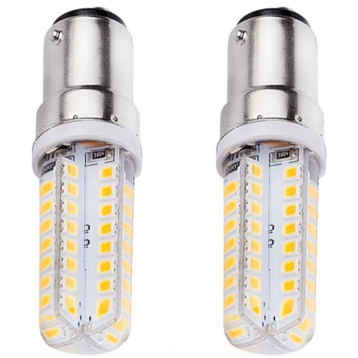 2/10 db B15 LED izzó készlet, 3W, szabályozható, kerámia, fehér, standard