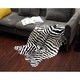 Килим против плъзгане зебра, 75x110см, Мека изкуствена кожа, За спалня/хол/детска стая, Декоративен принт