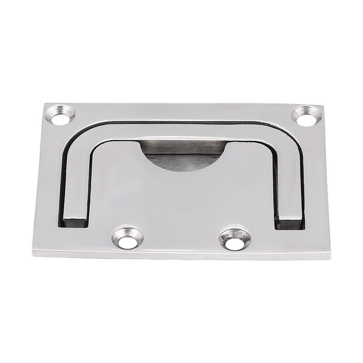 Maner barca inox 316, finisaj oglinda, argintiu, 7.5x5.6cm