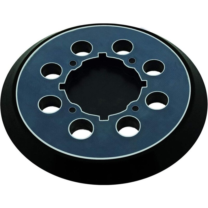 Pad de slefuire 5 inch, 8 gauri, 4 suruburi, negru, set