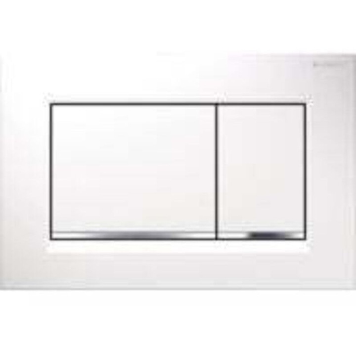 Placa de spalare Geberit, alb alpino, sistem de spalare dubla, dimensiuni 246x164x23mm, set complet