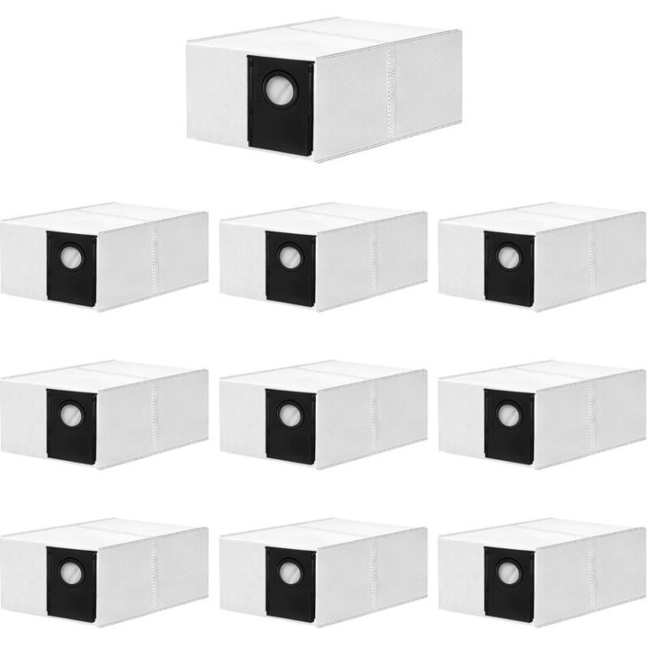 Set 10 saci de praf pentru aspirator robot Eureka J15 Pro Ultra, capacitate mare, material igienic