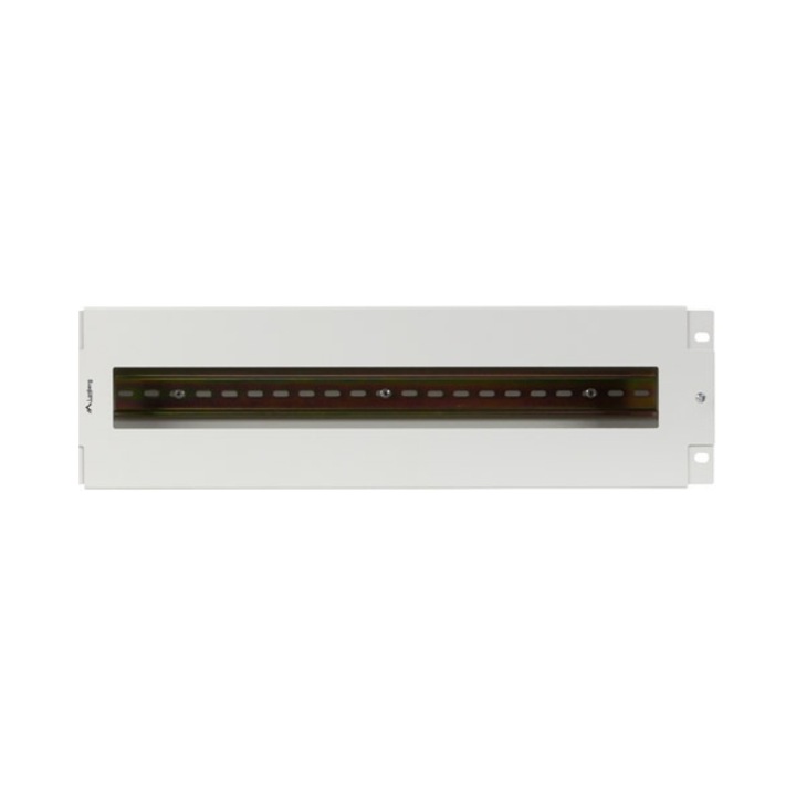 Разпределителен панел 19" 3U с DIN шина TS-35, сив, 132x482,5x61mm