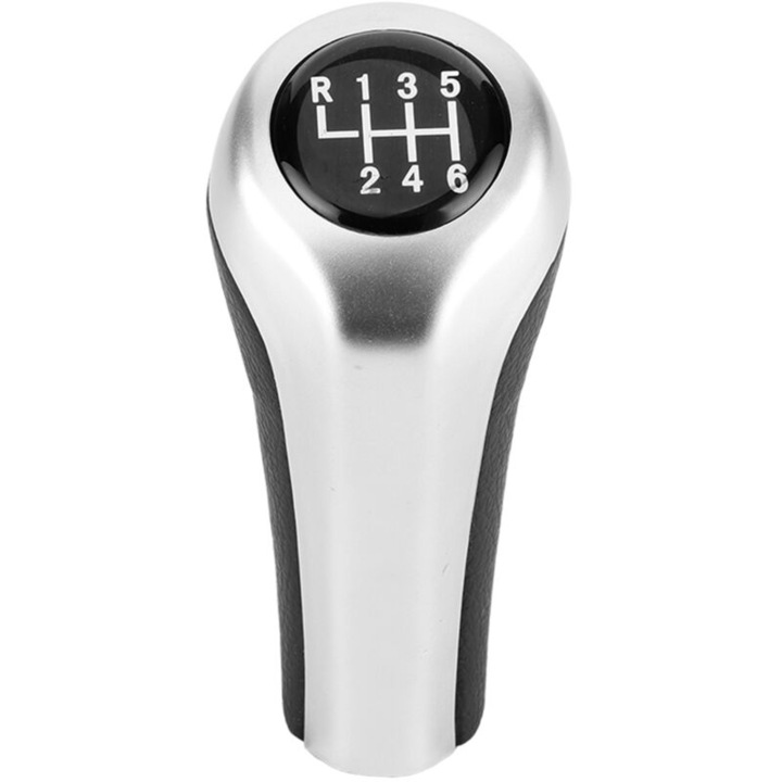 Manere schimbator de viteze 6 trepte, crom mat, accesorii auto pentru BMW 3 Series E46, E90, E91, E92