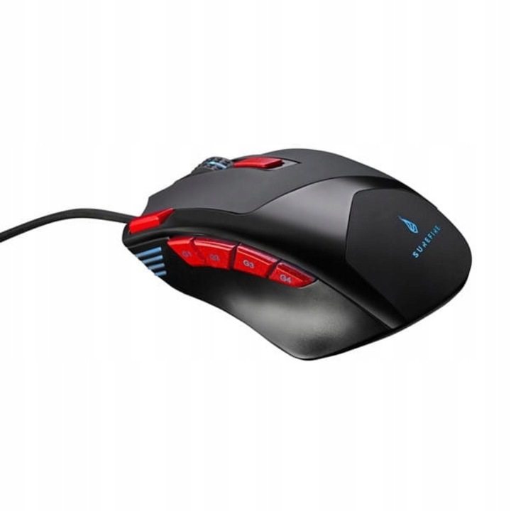 Mouse gaming SureFire Eagle Claw RGB negru 39x126x80mm 3200dpi