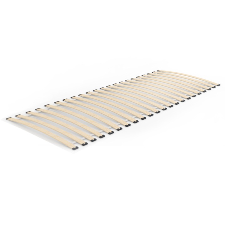 Somiere 90x200 cm, 22 liste din placaj de mesteacan, capacitate 200 kg, montaj simplu