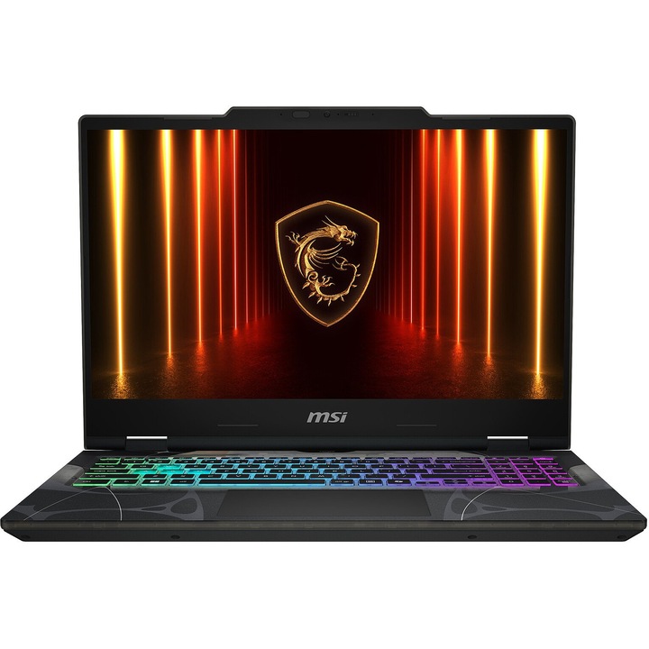 Лаптоп MSI Cyborg 15 B13WEKG с Intel Core i7-13620H (1.8/4.9GHz, 24M), 16 GB, 512GB M.2 NVMe SSD, NVIDIA RTX 5050 8GB GDDR7 DLSS 4, Free DOS, Черен