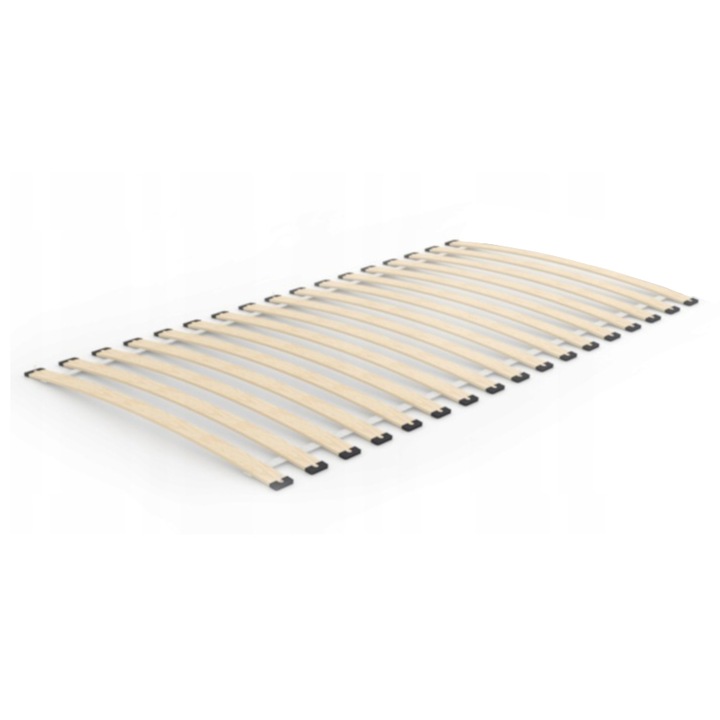 Somiere 90x200 cm, 17 liste din placaj de mesteacan, capacitate 150 kg, montaj simplu