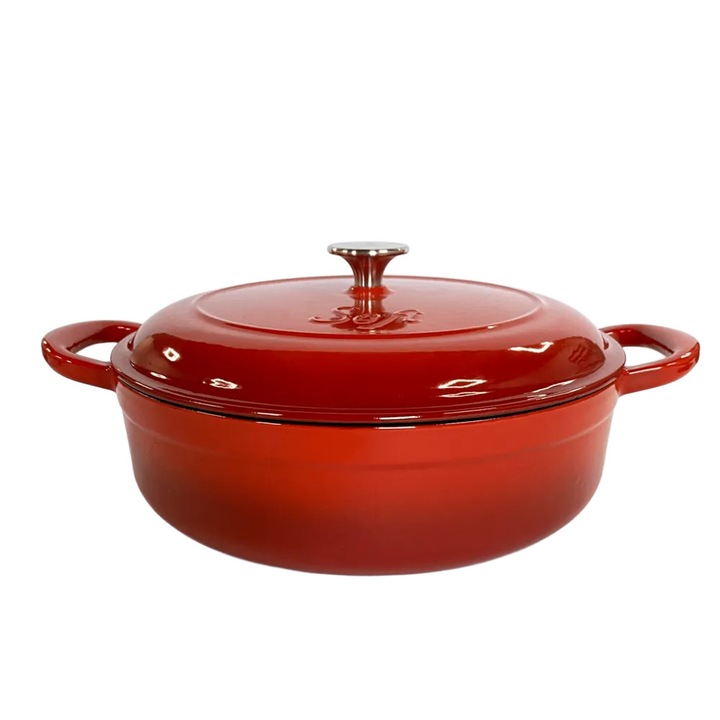 Cratita josuta din fonta emailata SOFI ETERNA™, 24 cm, rosie