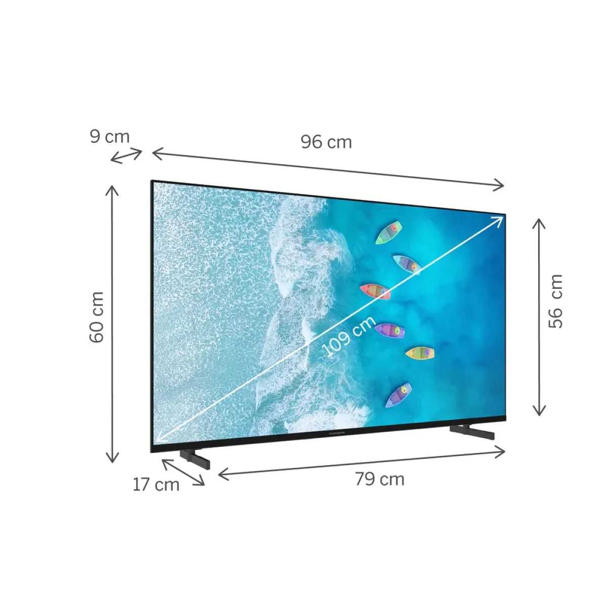 Televizor LED Smart Thomson 43UG4S15 Ultra HD, Dolby Audio, Negru, 43Inch / 109CM