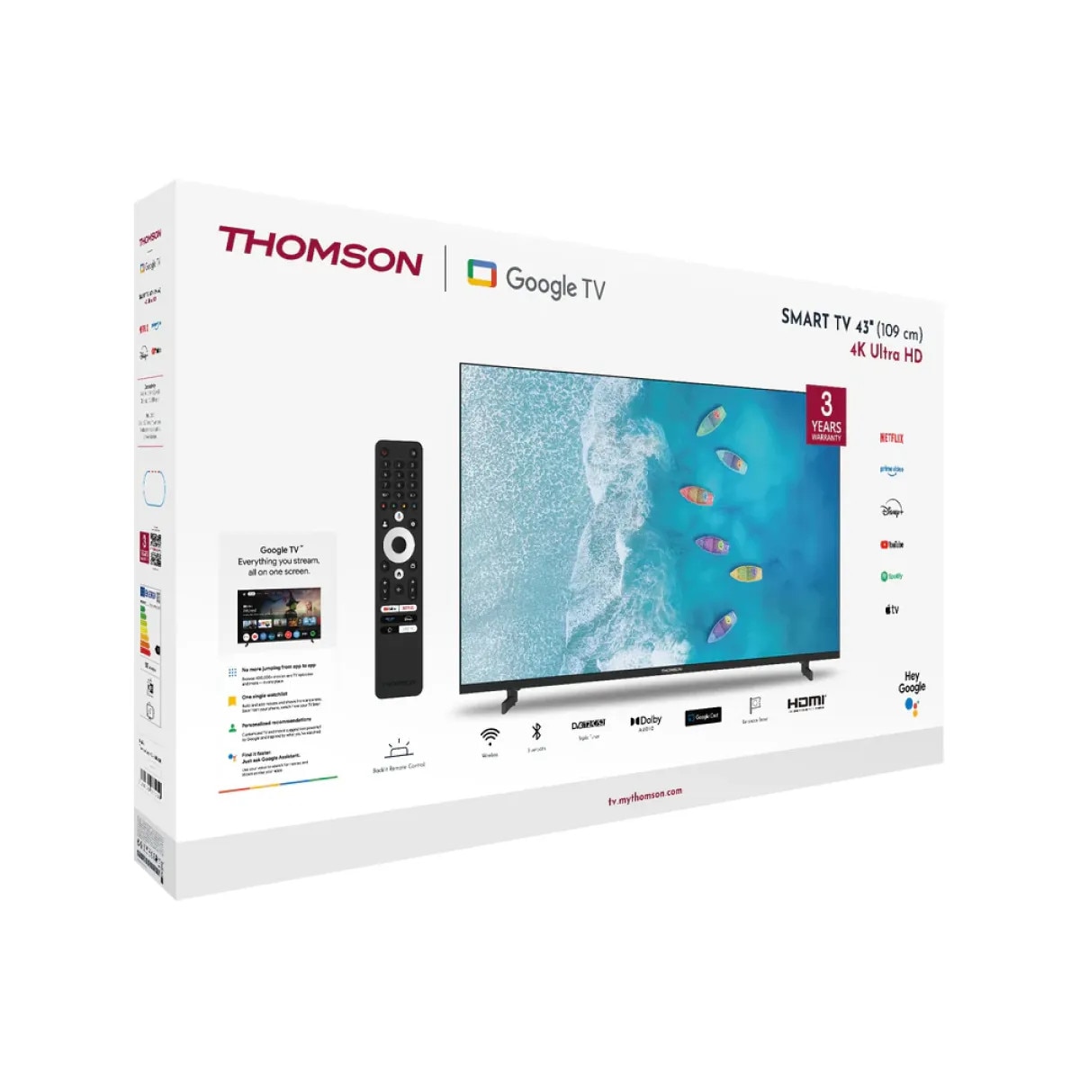 Televizor LED Smart Thomson 43UG4S15 Ultra HD, Dolby Audio, Negru, 43Inch / 109CM