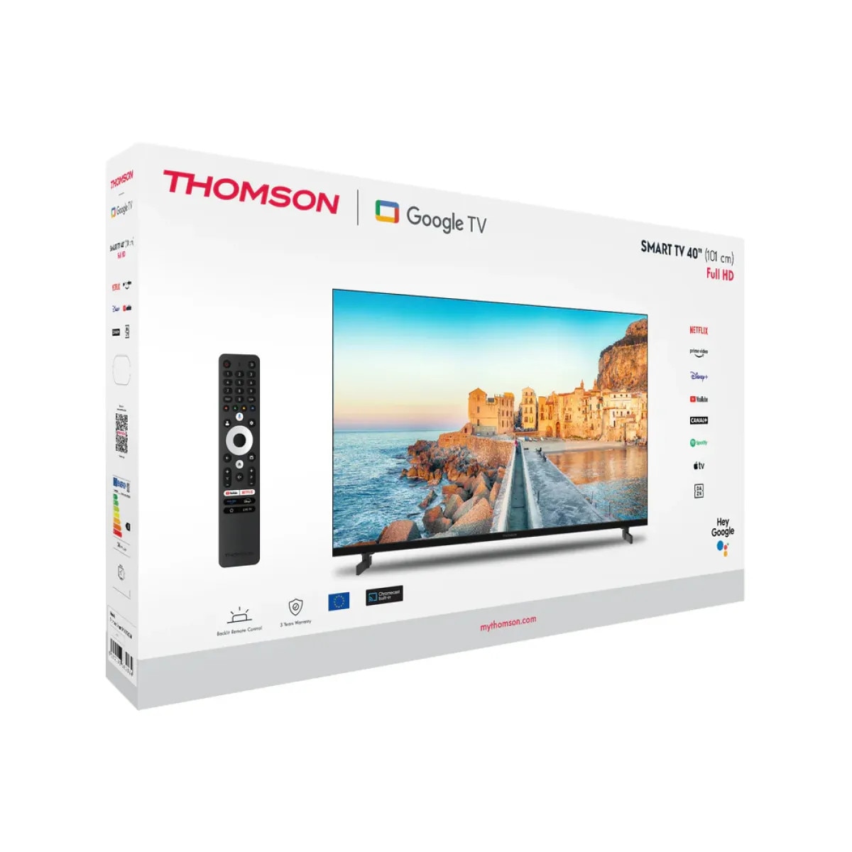 Televizor LED Smart Thomson 40FG2S15 40Inch / 101CM Full HD Google TV Dolby Audio Clasa E Negru