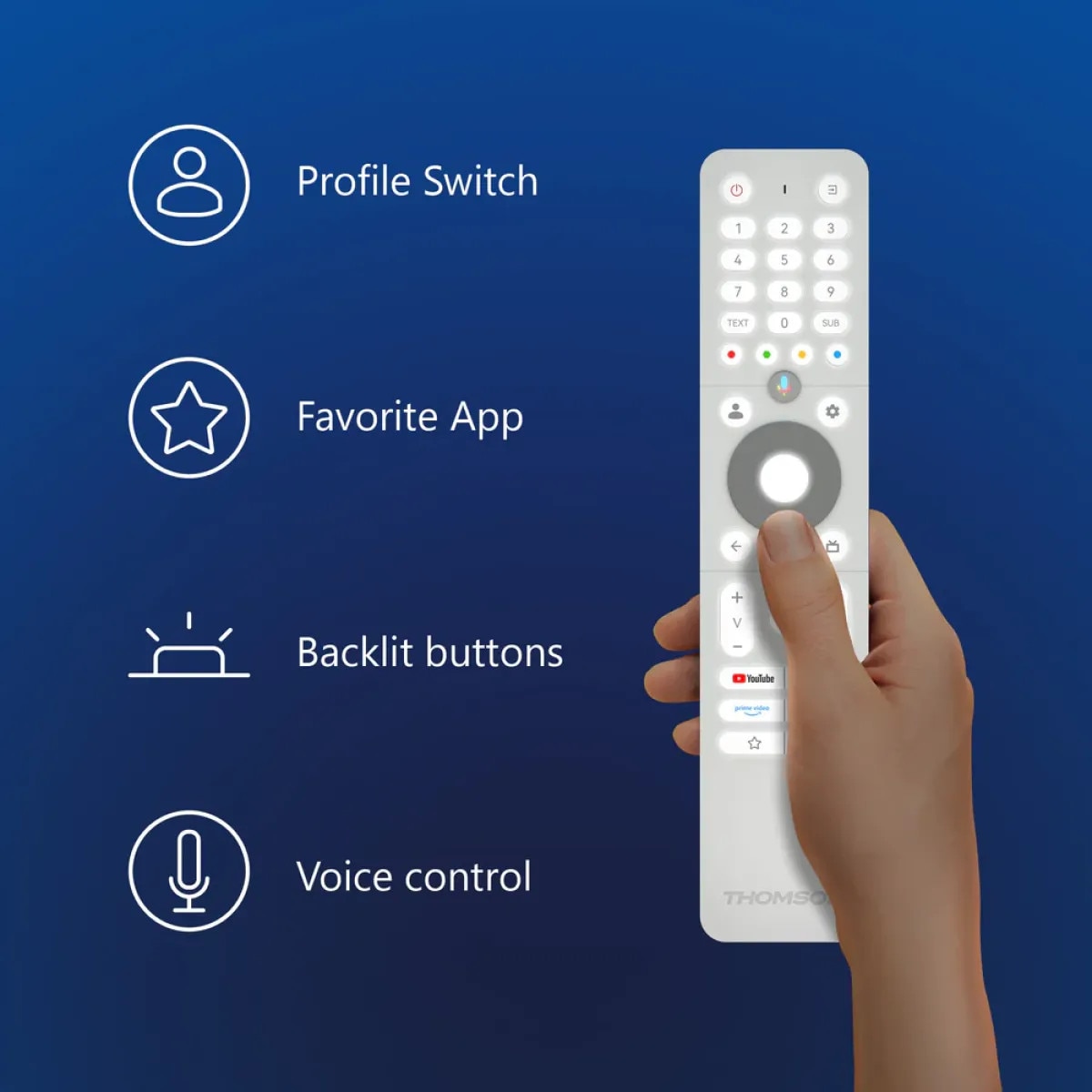 Televizor LED Smart Thomson 24HG2S15CW 24Inch / 60CM HD Google TV Dolby Audio Adaptor 12V Alb