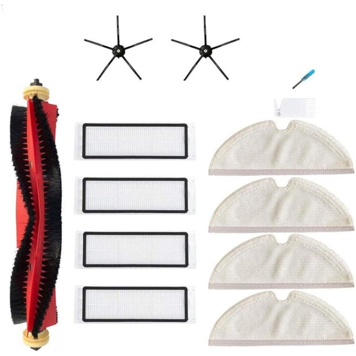 Set 13 piese de schimb pentru aspiratoare Xiaomi Roborock S5 Max S6 Pure, negru