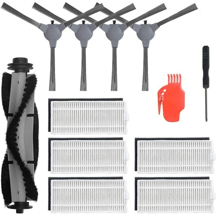Kit perii si filtre pentru aspiratoare Coredy R3500S R550 R500+R650 R750 Amarey A800 A900