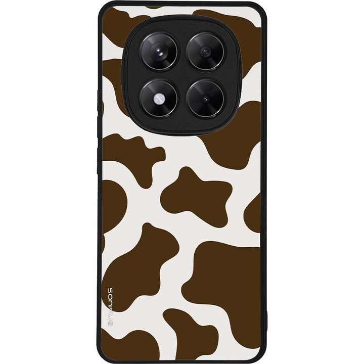 Husa telefon Sonique Animal Print Series pentru Xiaomi Redmi Note 14 Pro Plus 5G, silicon, protectie antisoc, design animal print, culoare vaca