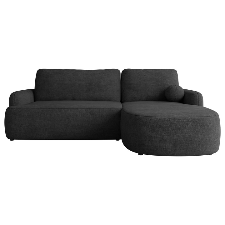 Coltar cu functie de dormit Telzo dreapta, MIRJAN 24, antracit, 174x250x90 cm