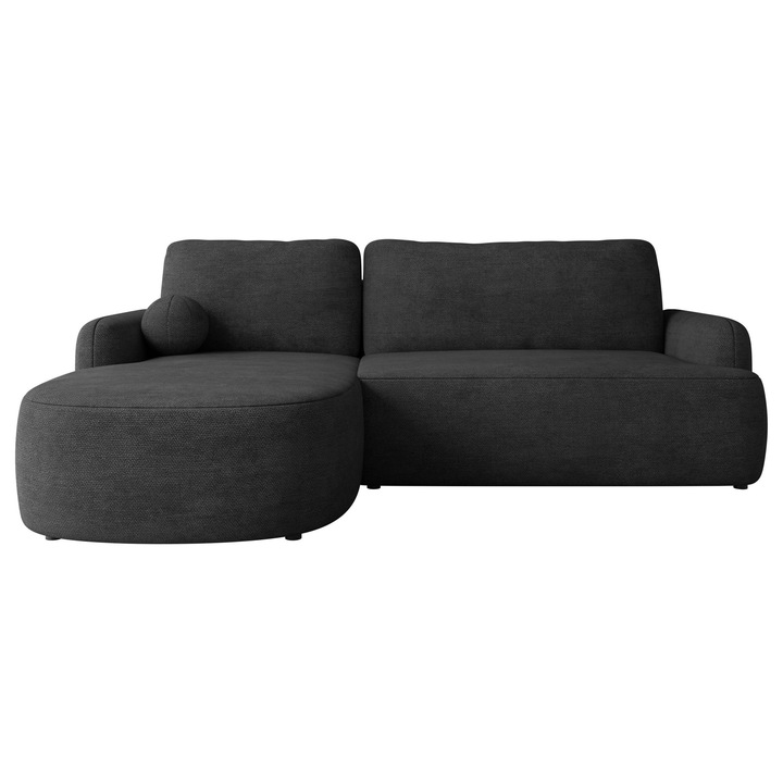 Coltar cu functie de dormit Telzo stanga, MIRJAN 24, antracit, 174x250x90 cm